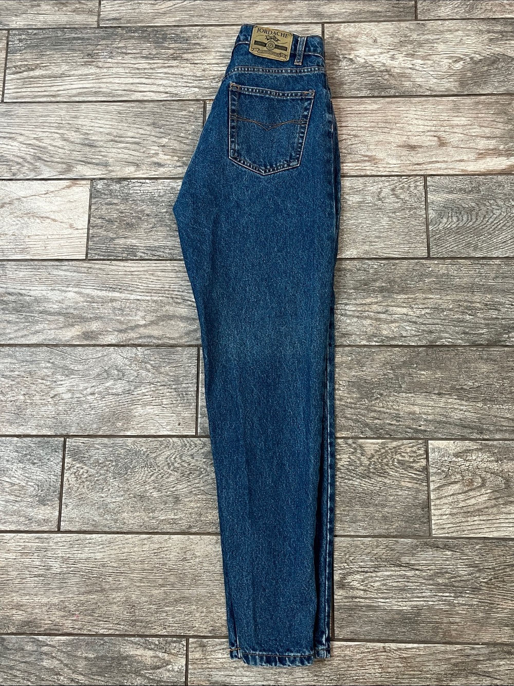 Jordache Women Slim Straight Jeans in Deep Blue Denim
